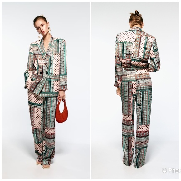 Zara Multicolor Patterned Jacket - Picture 1 of 11